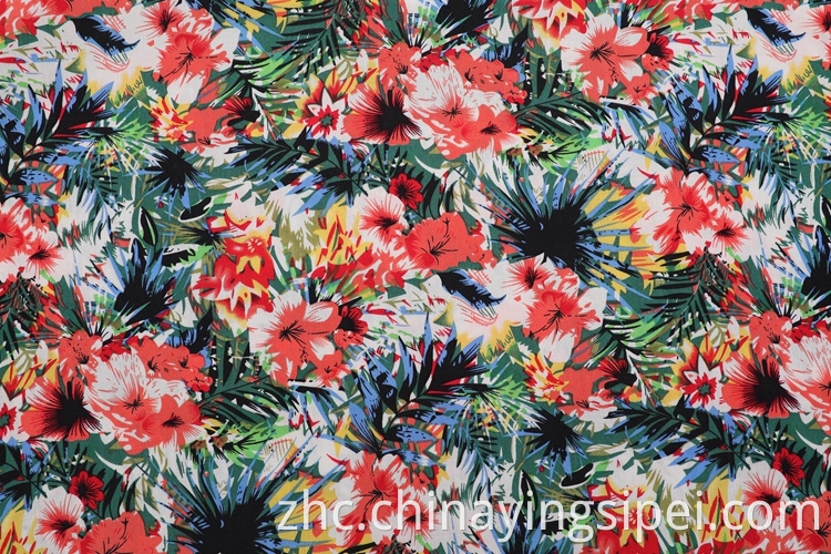 Soft Plain Dyed Rayon Floral Printed Voile 